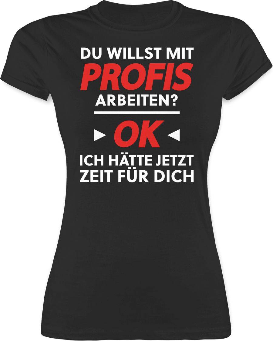 Shirtracer Du willst mit Profis arbeiten - Weiß: Tshirt Turnbeutel Shirtracer