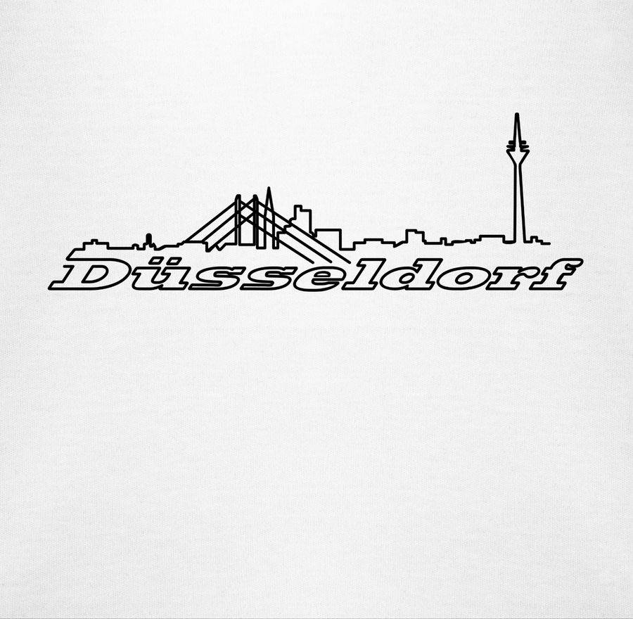 Shirtracer Düsseldorf Skyline: T-Shirt Rucksack Shirtracer