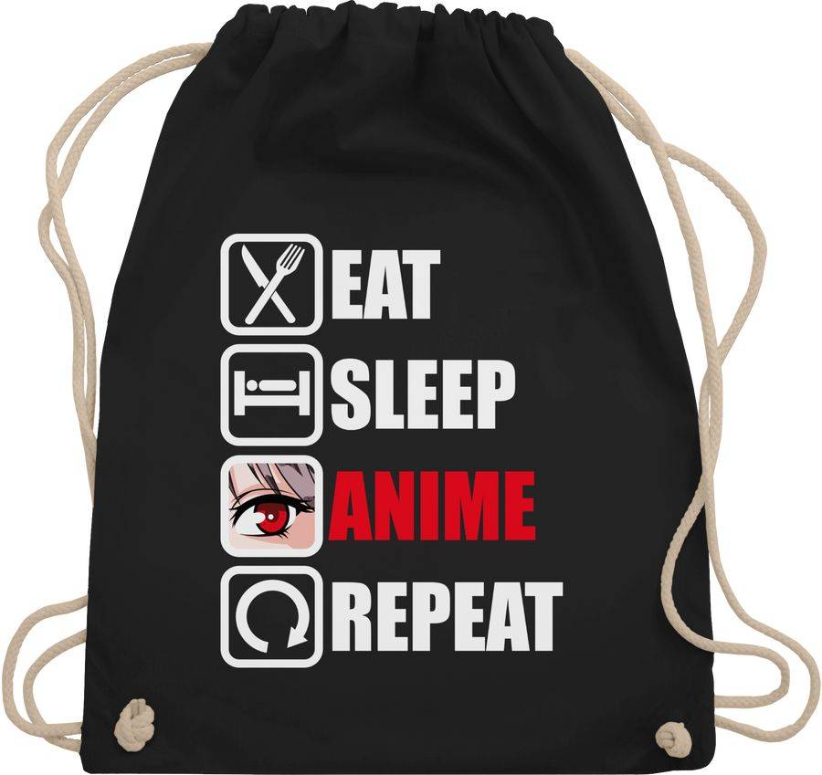 Shirtracer Eat sleep Anime repeat - weiß Shirts & Mehr Shirtracer