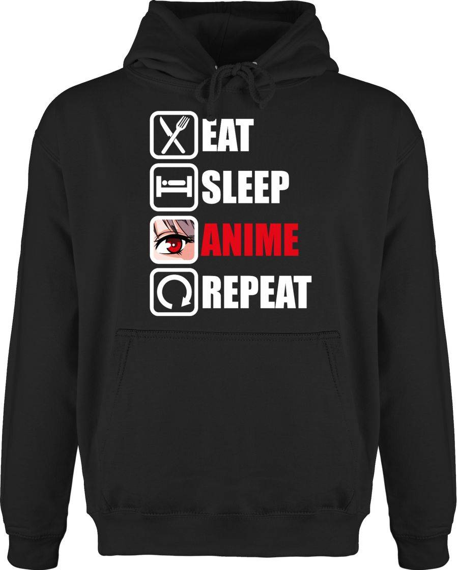 Shirtracer Eat sleep Anime repeat - weiß Shirts & Mehr Shirtracer