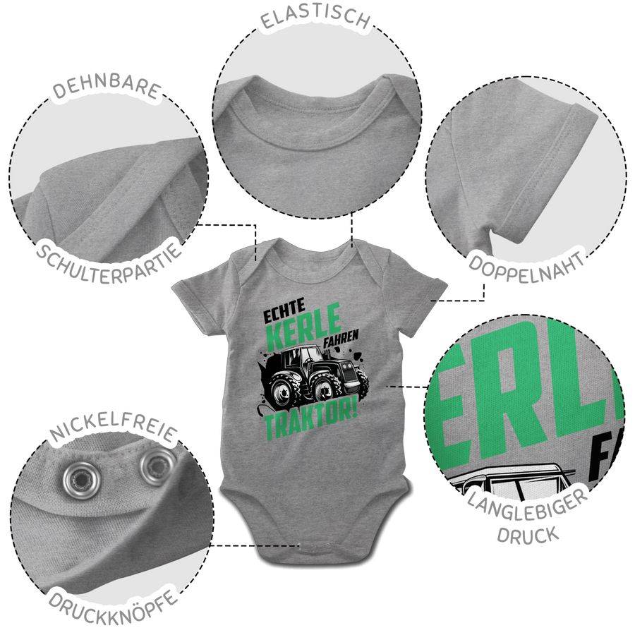 Shirtracer Echte Kerle Fahren Traktor - Bunt: Tshirt Turnbeutel Shirtracer