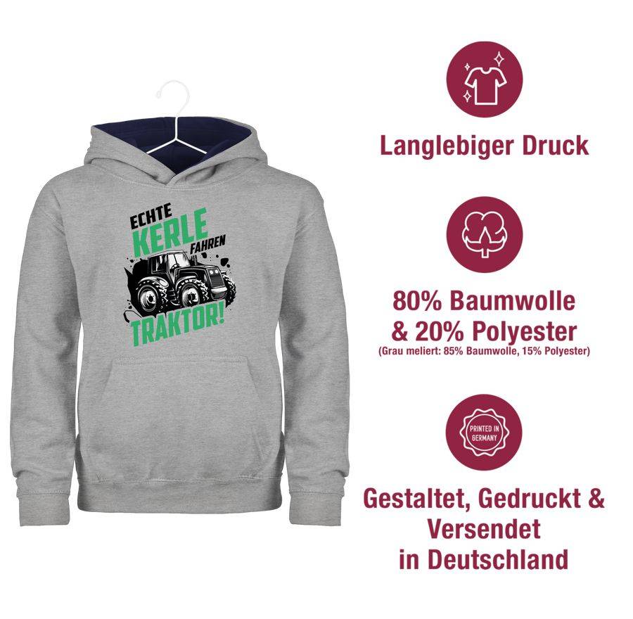 Shirtracer Echte Kerle Fahren Traktor - Bunt: Tshirt Turnbeutel Shirtracer
