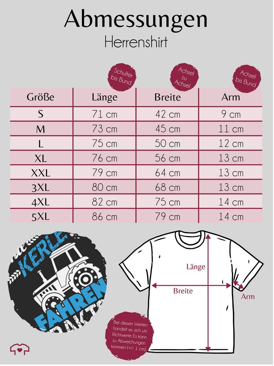 Shirtracer Echte Kerle Fahren Traktor: Tshirt Turnbeutel Shirtracer