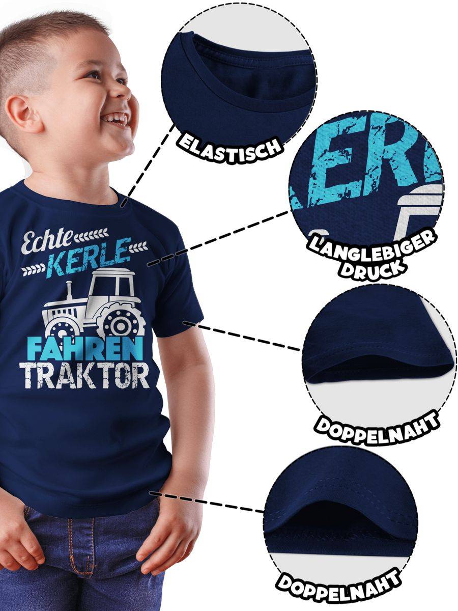 Shirtracer Echte Kerle Fahren Traktor: Tshirt Turnbeutel Shirtracer