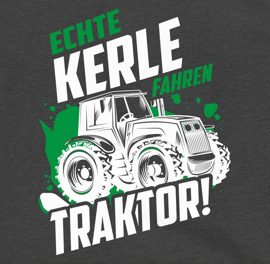 Shirtracer Echte Kerle Fahren Traktor - Weiß: T-Shirt Turnbeutel Shirtracer