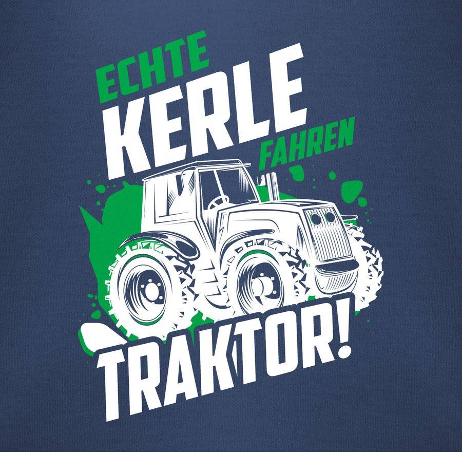 Shirtracer Echte Kerle Fahren Traktor - Weiß: T-Shirt Turnbeutel Shirtracer