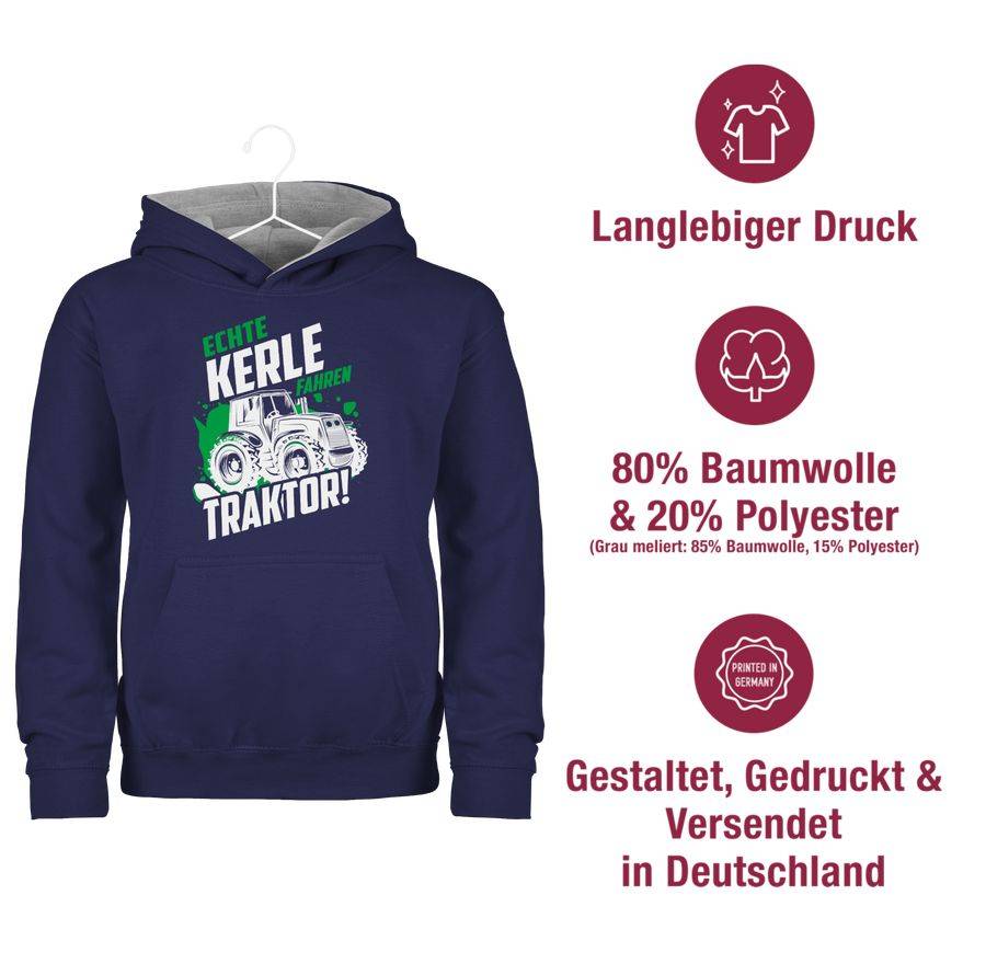 Shirtracer Echte Kerle Fahren Traktor - Weiß: T-Shirt Turnbeutel Shirtracer