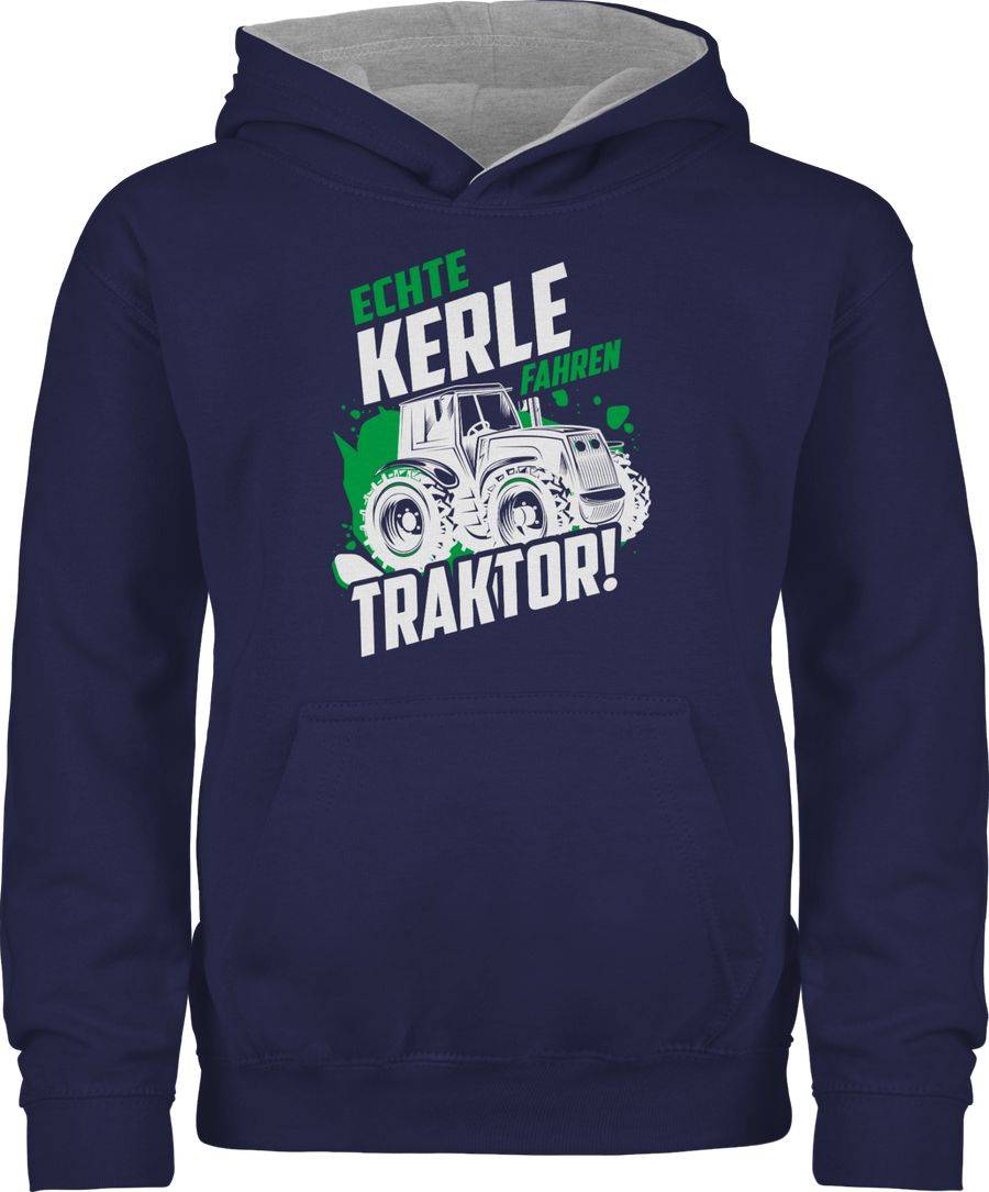 Shirtracer Echte Kerle fahren Traktor - weiß: T-Shirt Turnbeutel Shirtracer