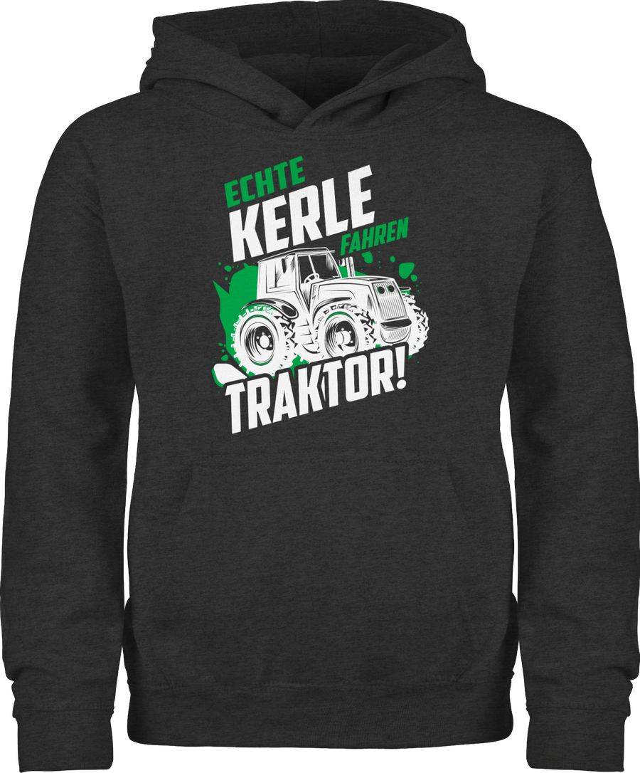 Shirtracer Echte Kerle fahren Traktor - weiß: T-Shirt Turnbeutel Shirtracer