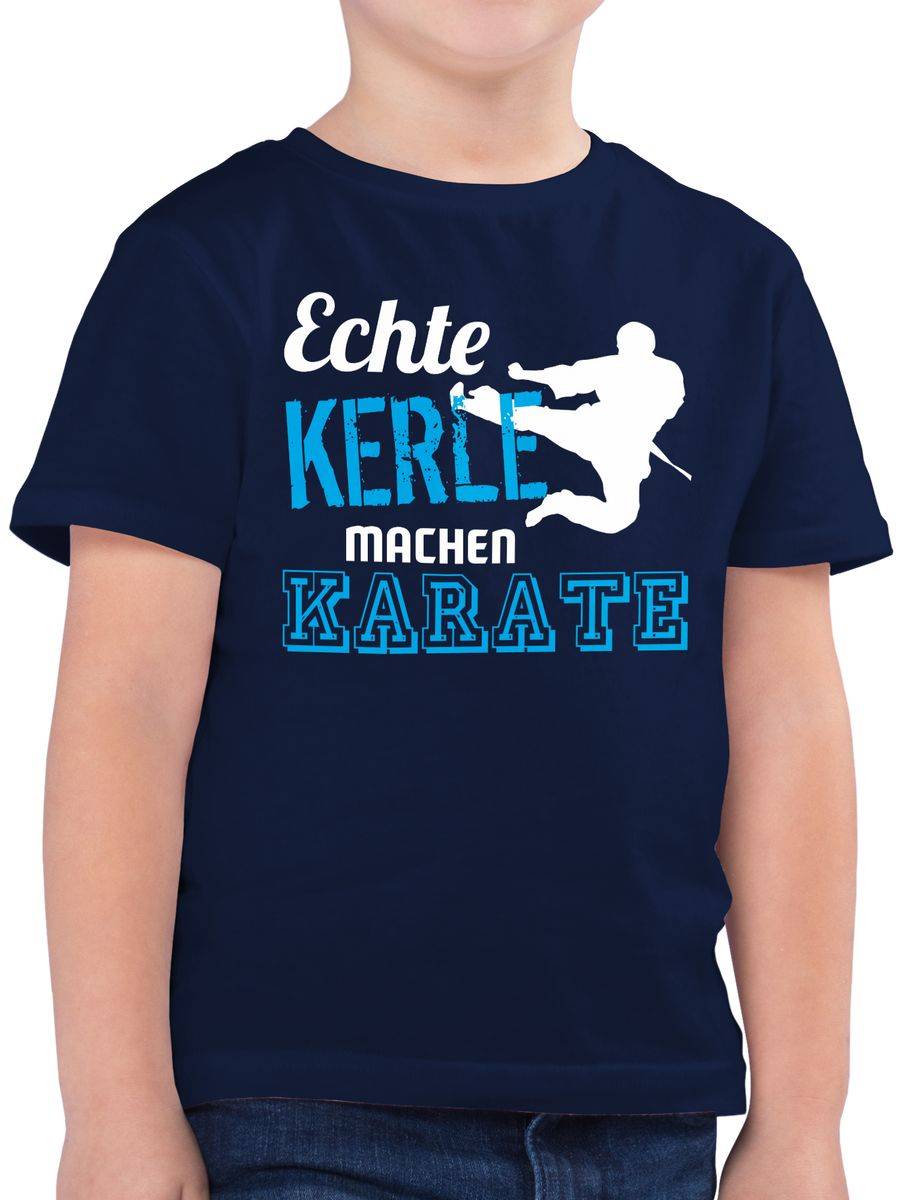 Shirtracer Echte Kerle machen Karate: T-Shirt Turnbeutel Shirtracer