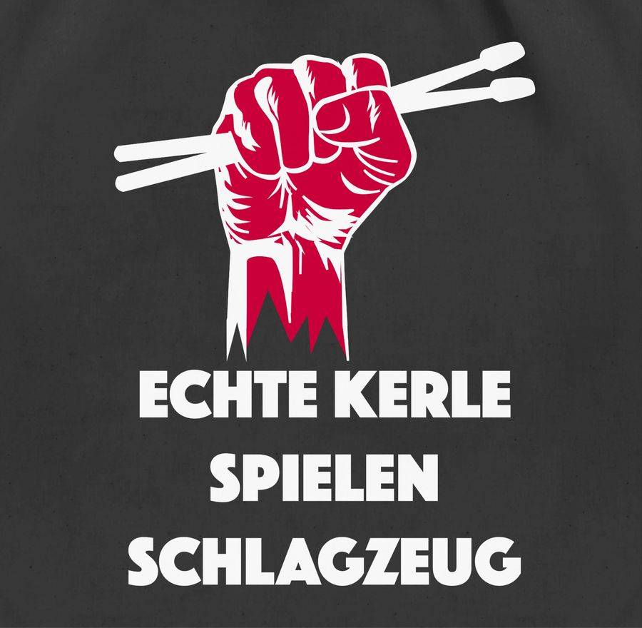 Shirtracer Echte Kerle Spielen Schlagzeug: T-Shirt Rucksack Shirtracer