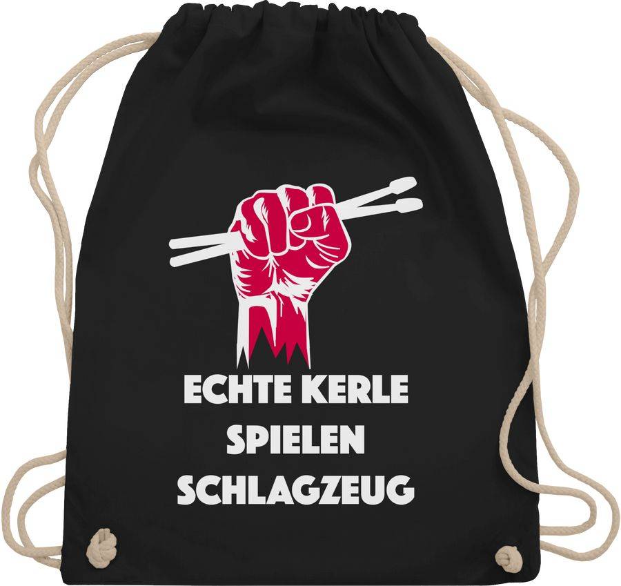 Shirtracer Echte Kerle Spielen Schlagzeug: T-Shirt Rucksack Shirtracer