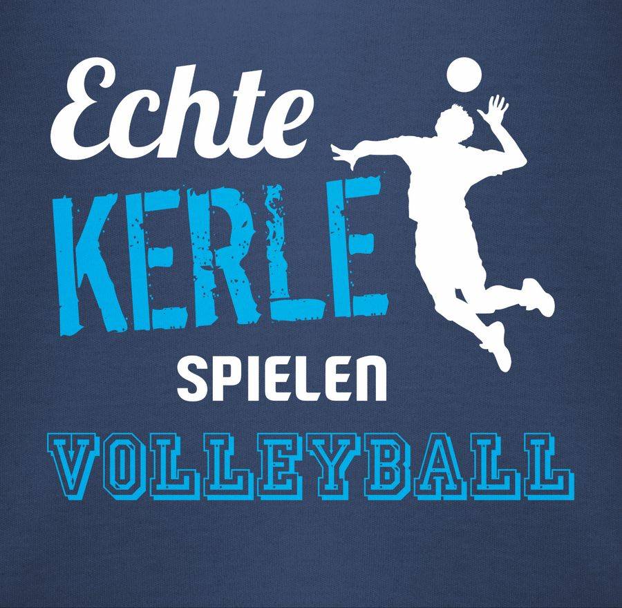 Shirtracer Echte Kerle Spielen Volleyball: T-Shirt Turnbeutel Shirtracer