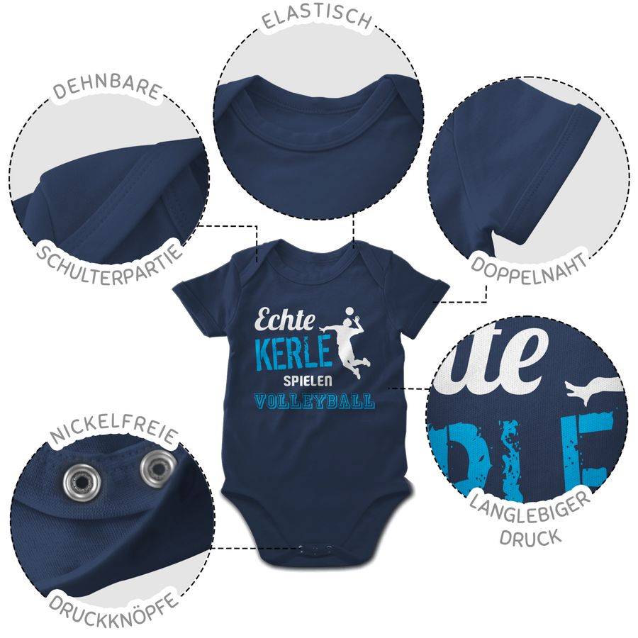 Shirtracer Echte Kerle Spielen Volleyball: T-Shirt Turnbeutel Shirtracer