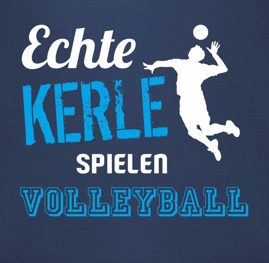 Shirtracer Echte Kerle Spielen Volleyball: T-Shirt Turnbeutel Shirtracer