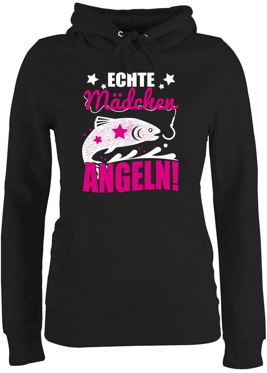 Shirtracer Echte Mädchen angeln Fisch: T-Shirt Turnbeutel Shirtracer