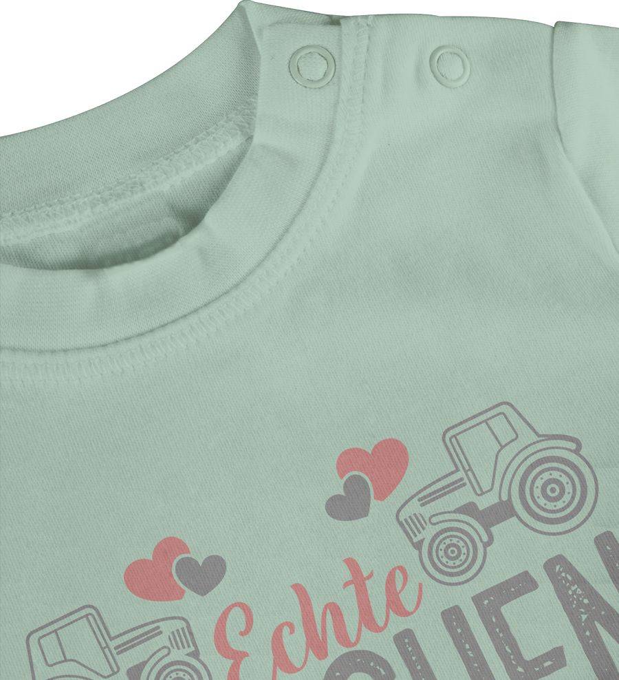Shirtracer Echte Mädchen Fahren Traktor Grau/rosa: T-Shirt Rucksack Shirtracer