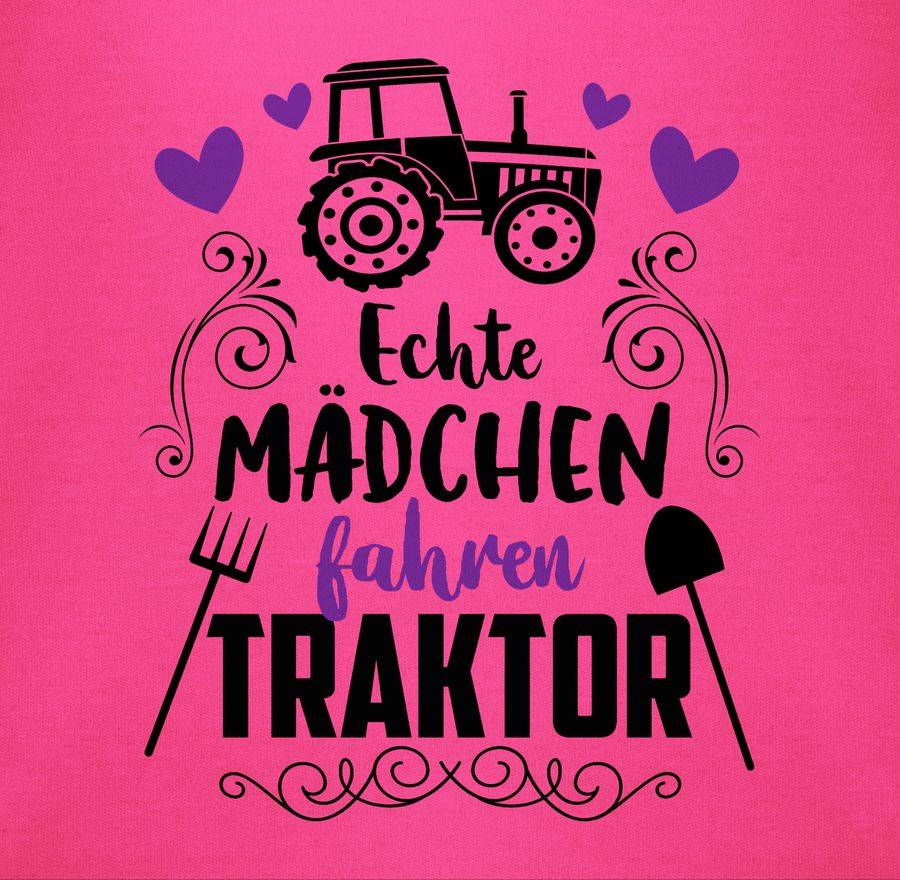 Shirtracer Echte Mädchen Fahren Traktor - Schwarz Shirts & Mehr Shirtracer