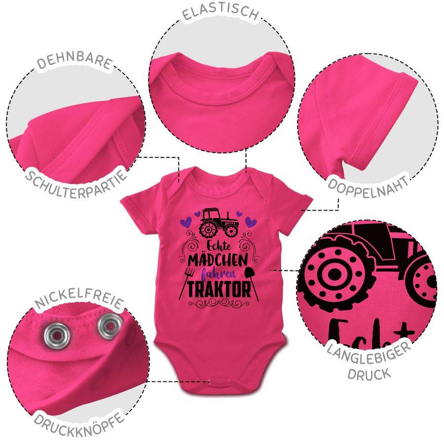 Shirtracer Echte Mädchen Fahren Traktor - Schwarz Shirts & Mehr Shirtracer