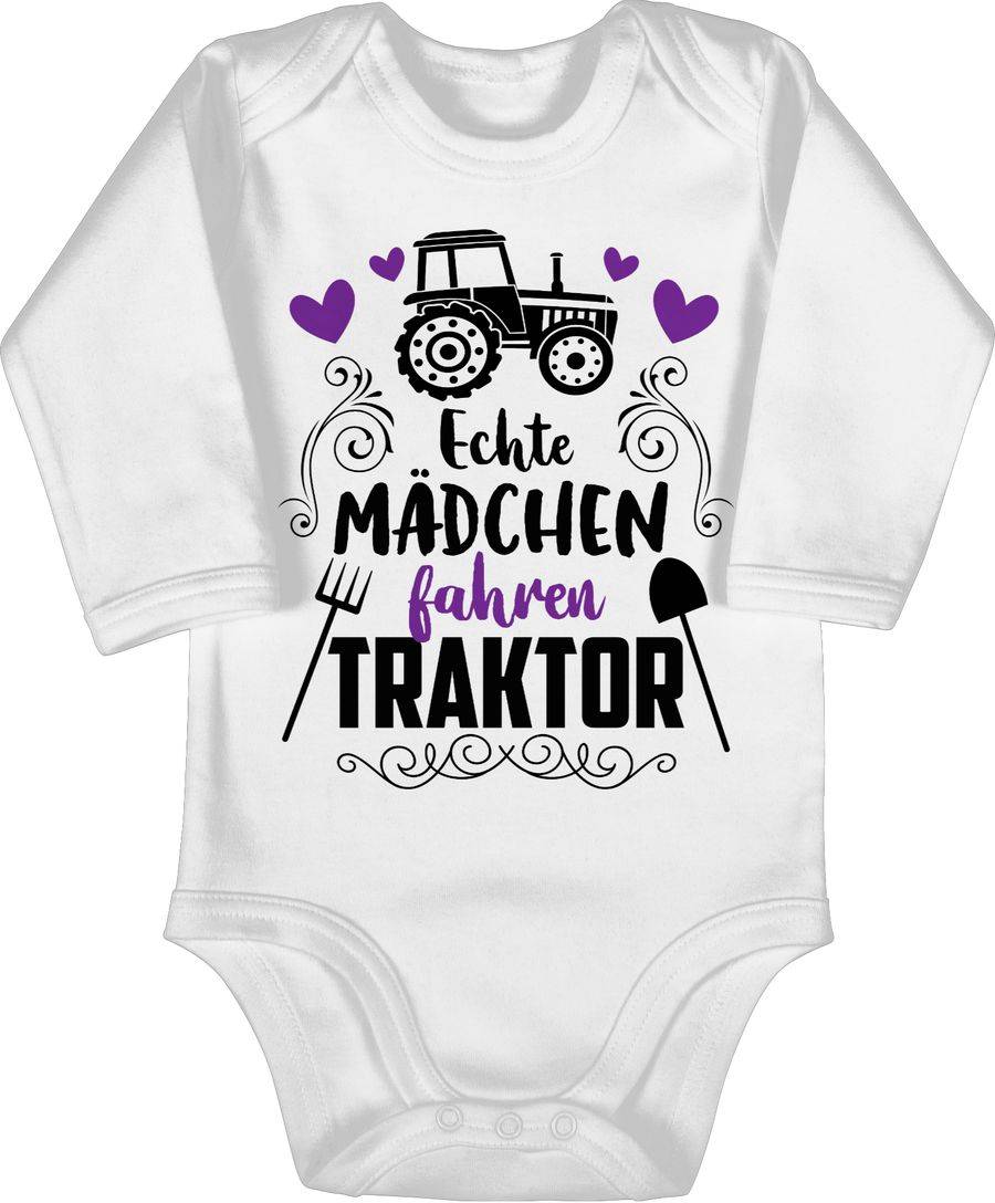 Shirtracer Echte Mädchen fahren Traktor - schwarz Shirts & Mehr Shirtracer
