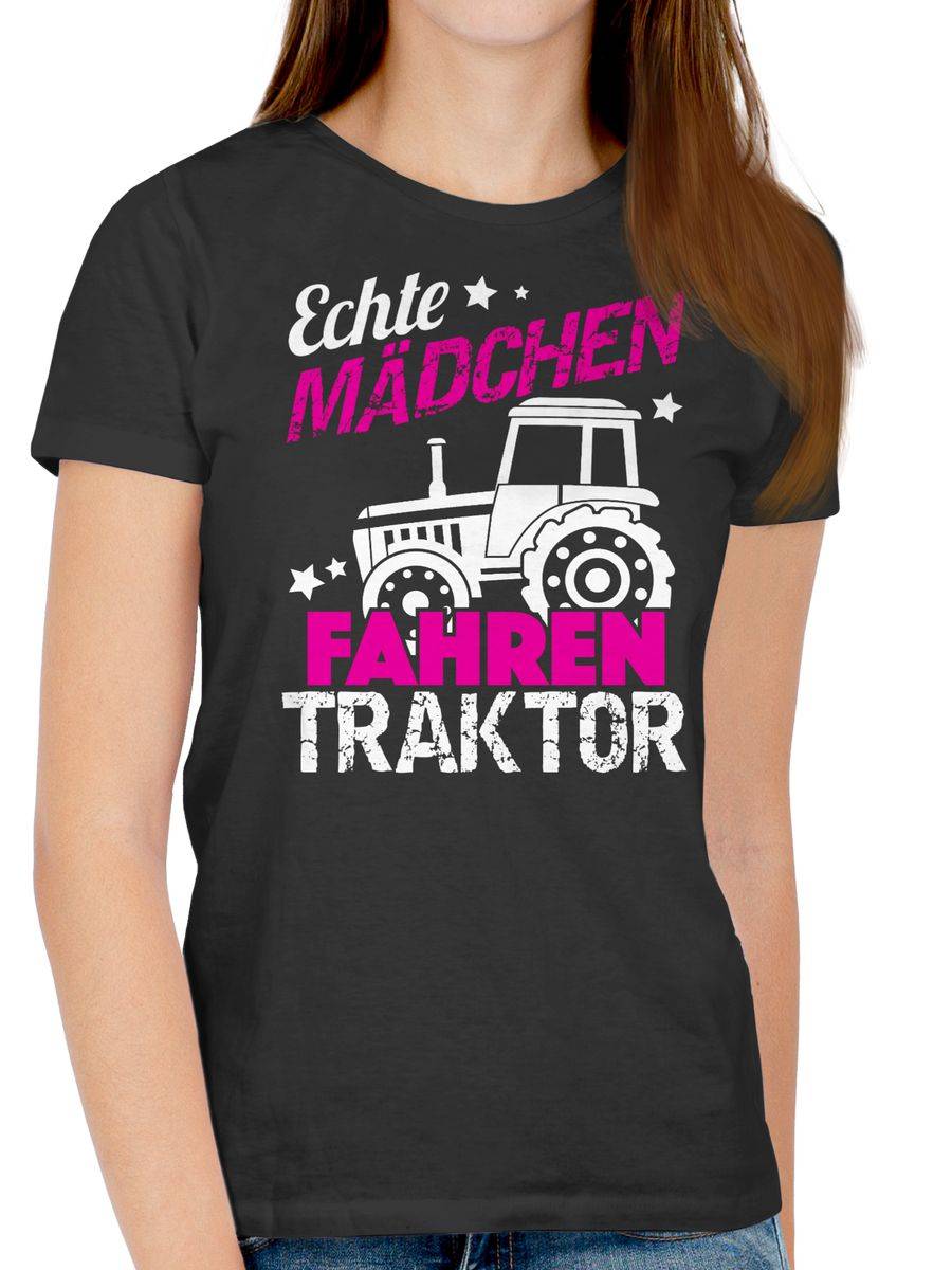 Shirtracer Echte Mädchen Fahren Traktor Shirts & Mehr Shirtracer