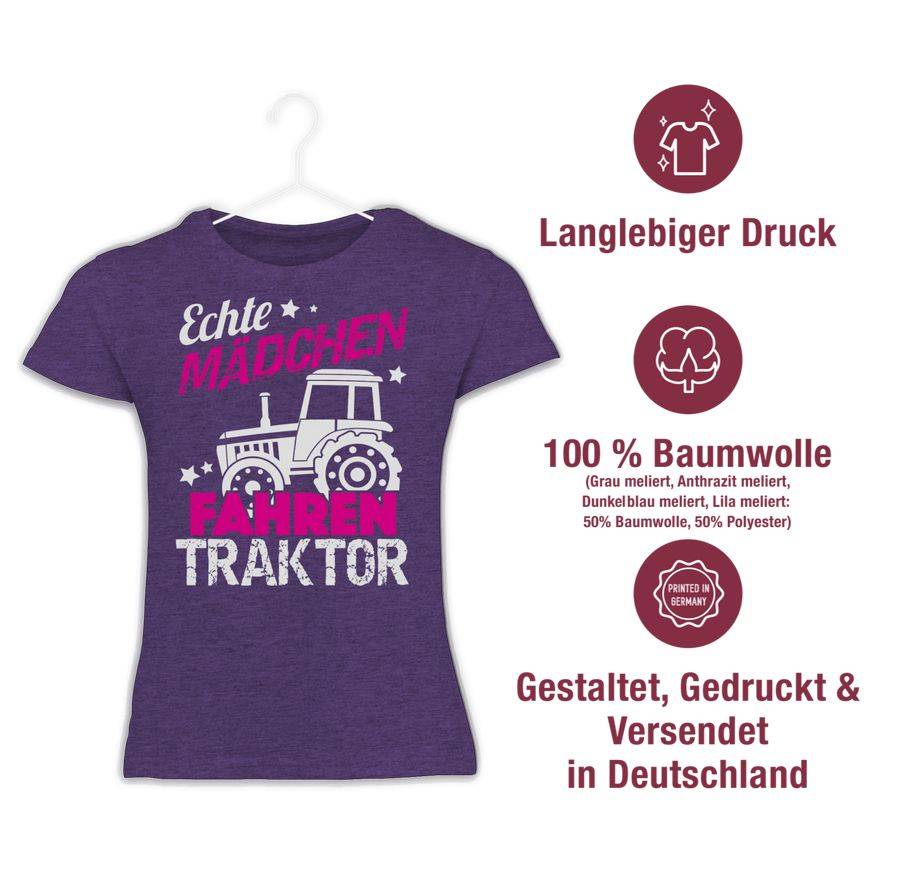 Shirtracer Echte Mädchen Fahren Traktor Shirts & Mehr Shirtracer