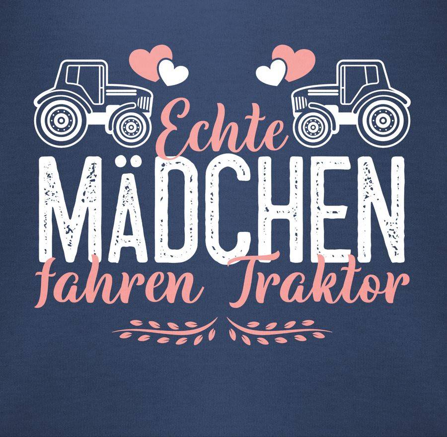 Shirtracer Echte Mädchen Fahren Traktor Weiß/rosa: T-Shirt Gym Bag Shirtracer