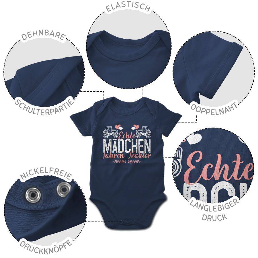 Shirtracer Echte Mädchen Fahren Traktor Weiß/rosa: T-Shirt Gym Bag Shirtracer
