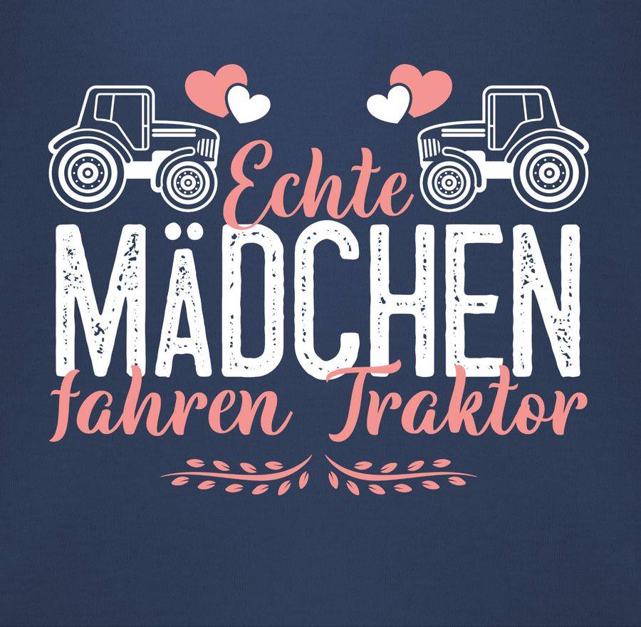 Shirtracer Echte Mädchen Fahren Traktor Weiß/rosa: T-Shirt Gym Bag Shirtracer