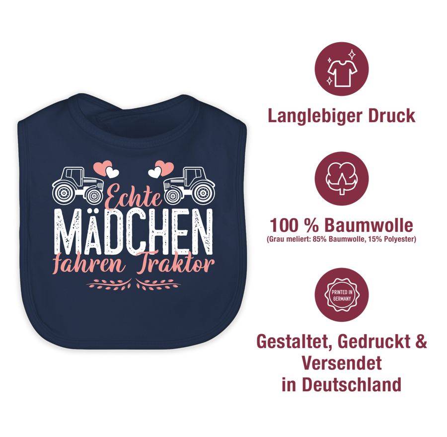Shirtracer Echte Mädchen Fahren Traktor Weiß/rosa: T-Shirt Gym Bag Shirtracer