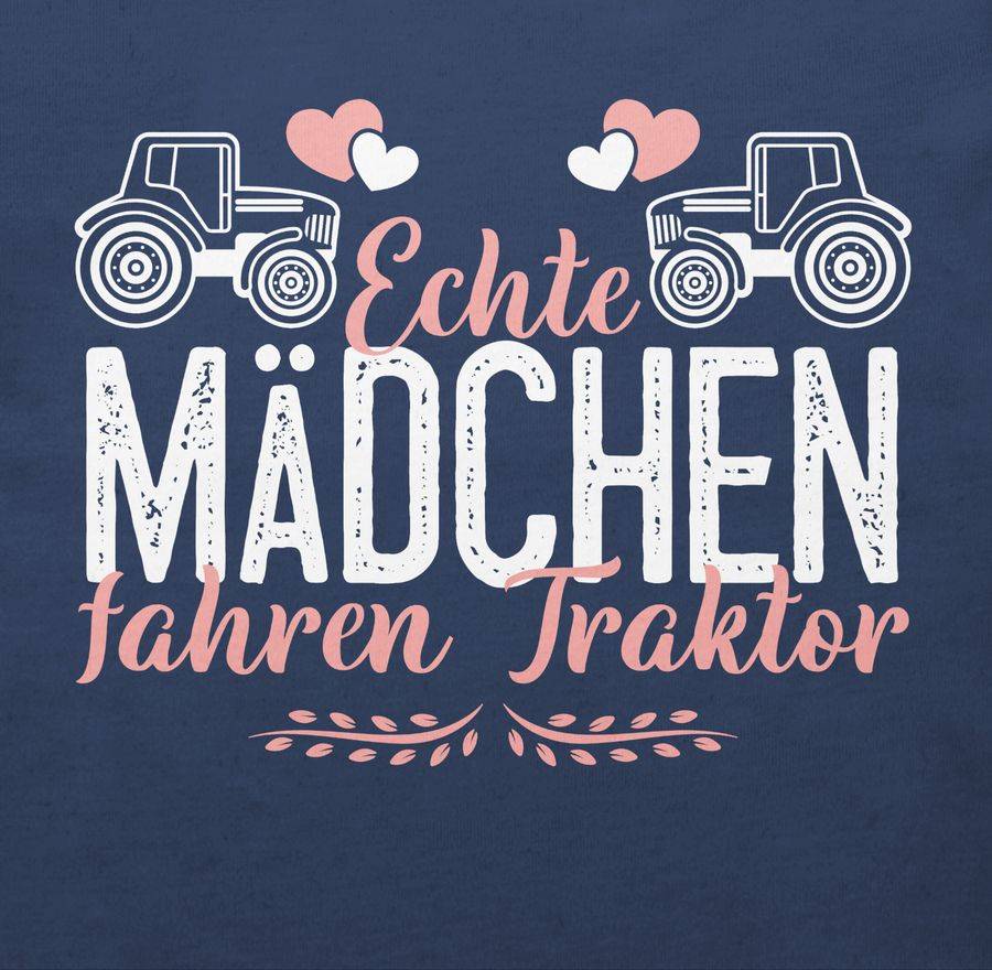 Shirtracer Echte Mädchen Fahren Traktor Weiß/rosa: T-Shirt Gym Bag Shirtracer