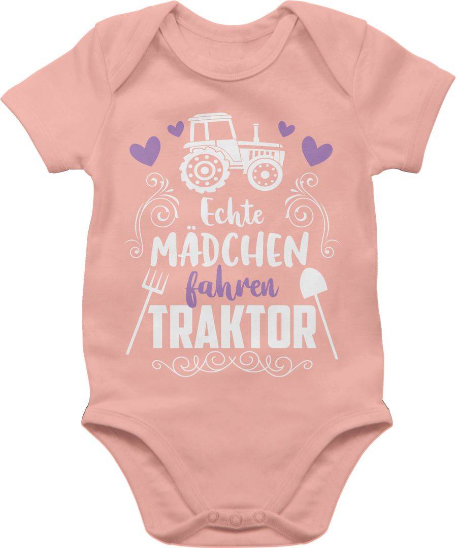 Shirtracer Echte Mädchen Fahren Traktor - Weiß: T-Shirt Turnbeutel Shirtracer