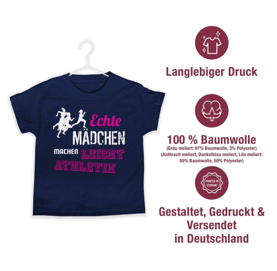 Shirtracer Echte Mädchen Machen Leichtathletik Shirts & Mehr Shirtracer