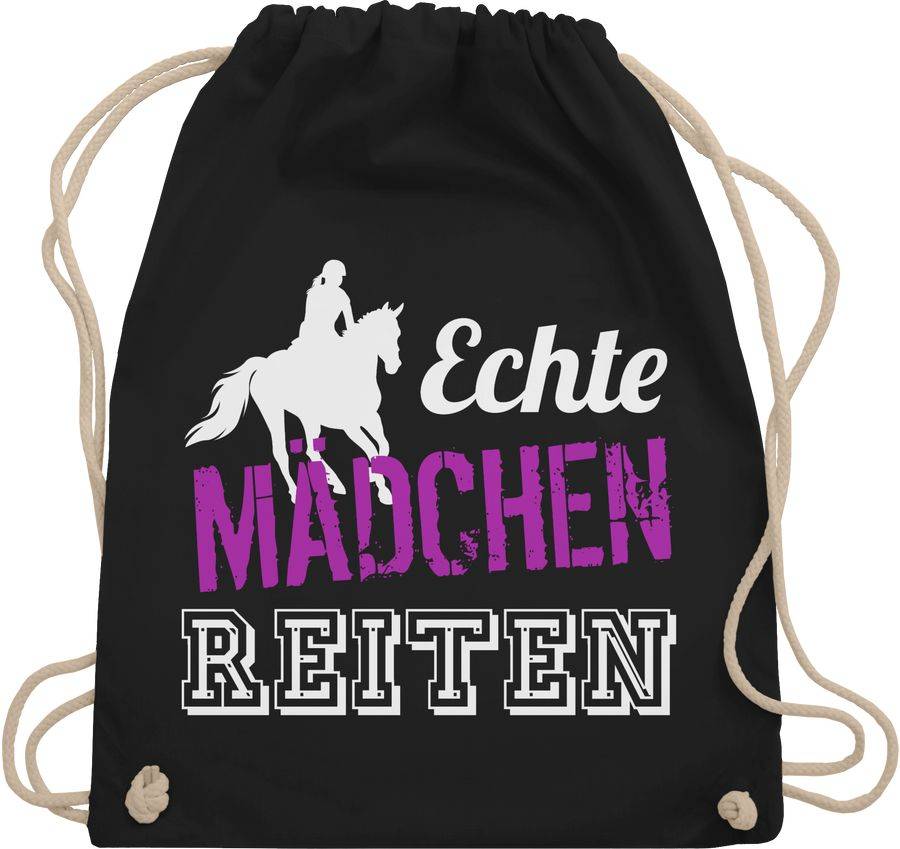 Shirtracer Echte Mädchen reiten Lila weiß Shirts & Mehr Shirtracer