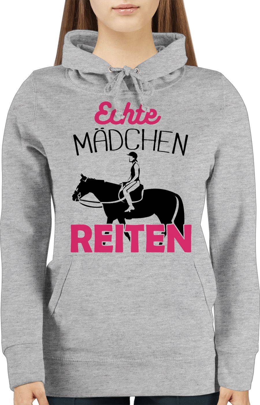 Shirtracer Echte Mädchen Reiten Schwarz Shirts & Mehr Shirtracer