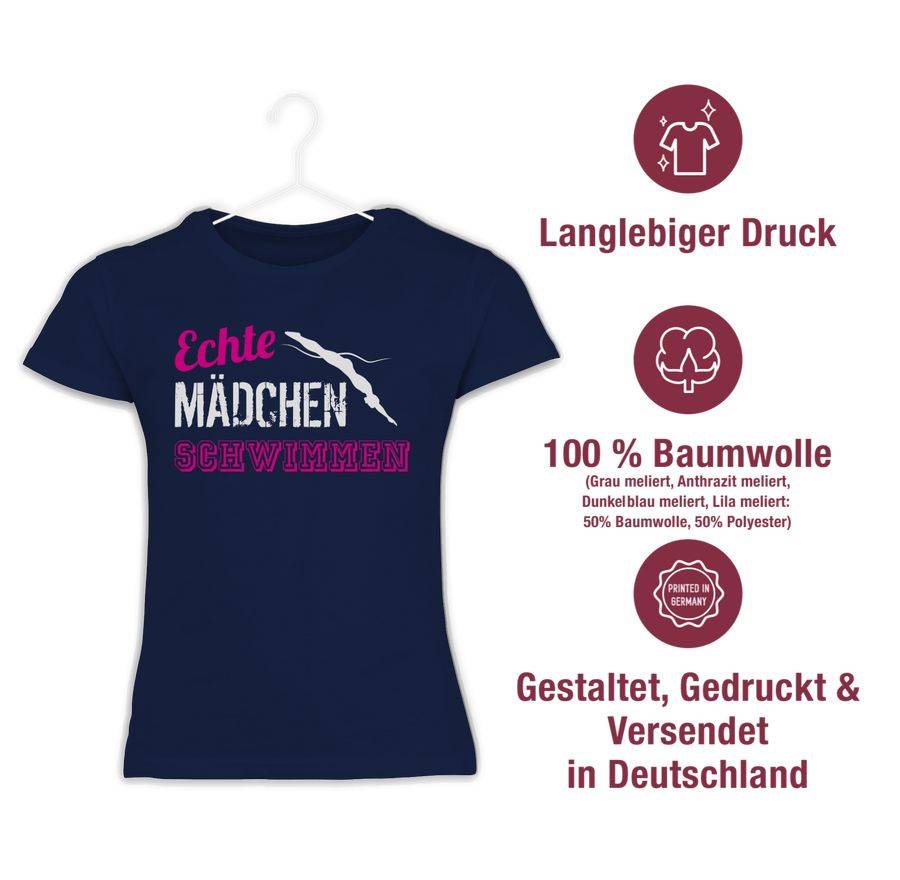 Shirtracer Echte Mädchen Schwimmen Shirts & Mehr Shirtracer