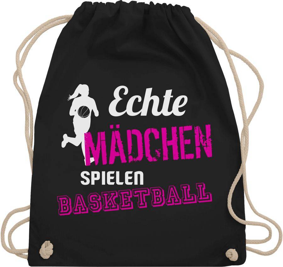 Shirtracer Echte Mädchen spielen Basketball: Tshirt Gym Bag Shirtracer