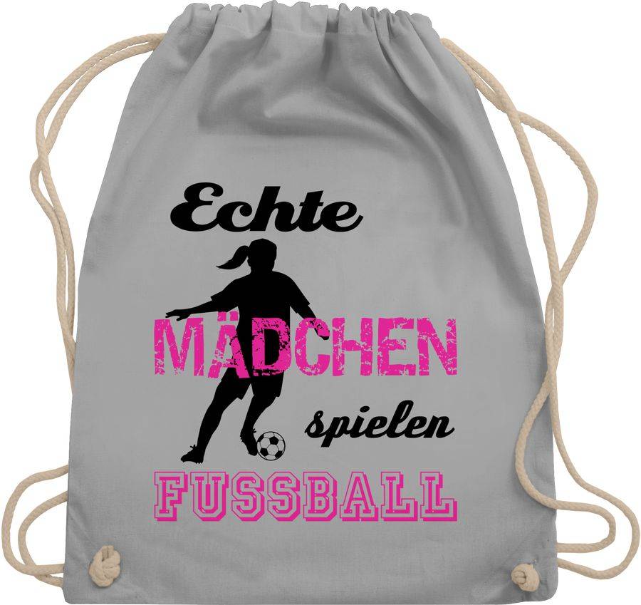 Shirtracer Echte Mädchen spielen Fußball schwarz Shirts & Mehr Shirtracer
