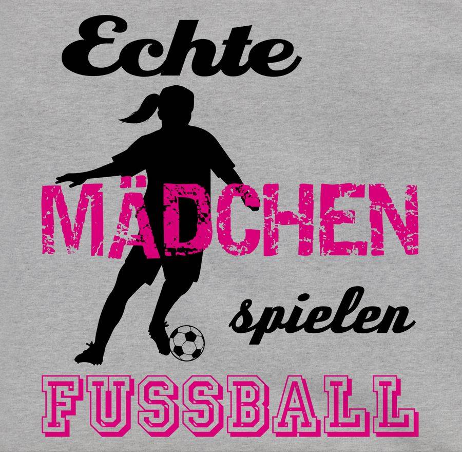 Shirtracer Echte Mädchen Spielen Fußball - Schwarz: Tshirt Rucksack Shirtracer