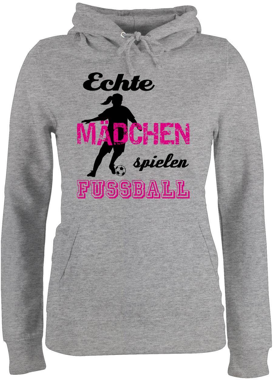 Shirtracer Echte Mädchen spielen Fußball - Schwarz: Tshirt Rucksack Shirtracer