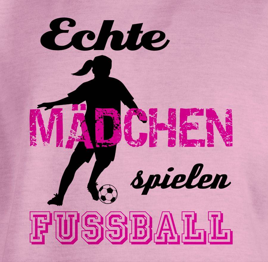 Shirtracer Echte Mädchen Spielen Fußball - Schwarz: Tshirt Rucksack Shirtracer