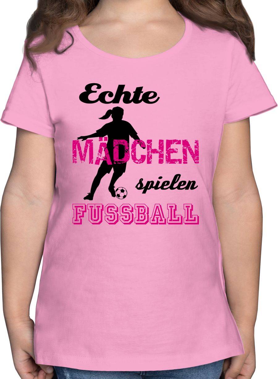Shirtracer Echte Mädchen spielen Fußball - Schwarz: Tshirt Rucksack Shirtracer