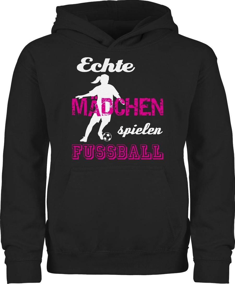 Shirtracer Echte Mädchen spielen Fußball weiß Shirts & Mehr Shirtracer