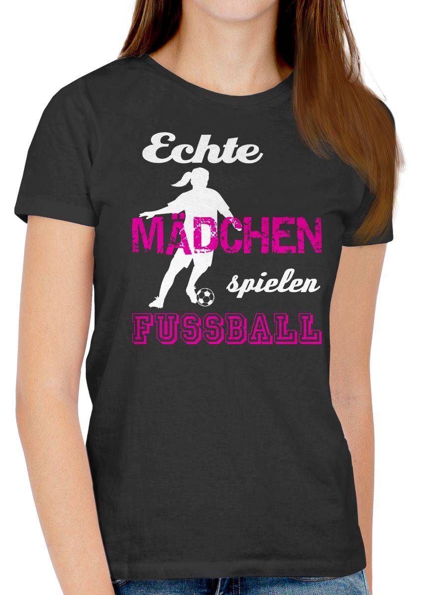 Shirtracer Echte Mädchen Spielen Fußball Weiß Shirts & Mehr Shirtracer