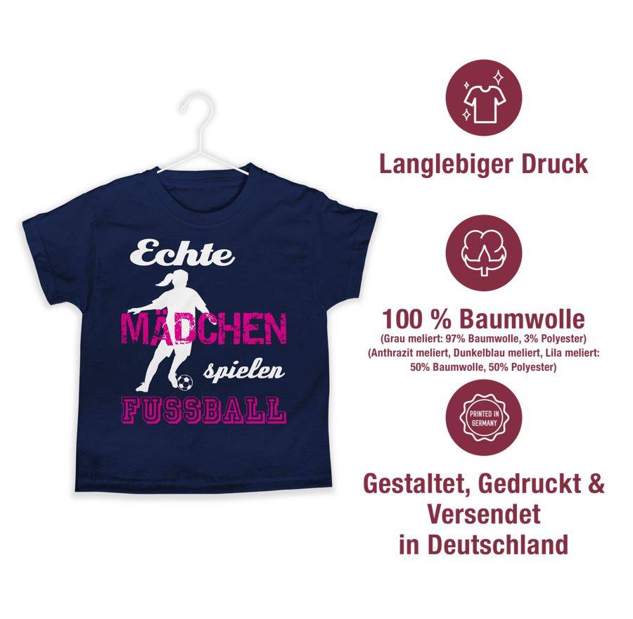 Shirtracer Echte Mädchen Spielen Fußball Weiß Shirts & Mehr Shirtracer