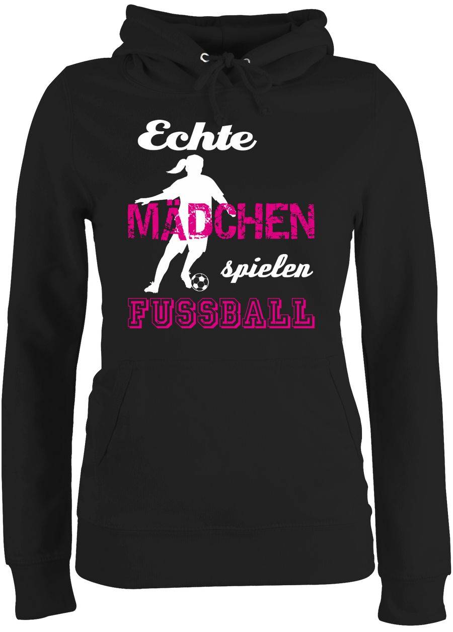 Shirtracer Echte Mädchen spielen Fußball weiß Shirts & Mehr Shirtracer