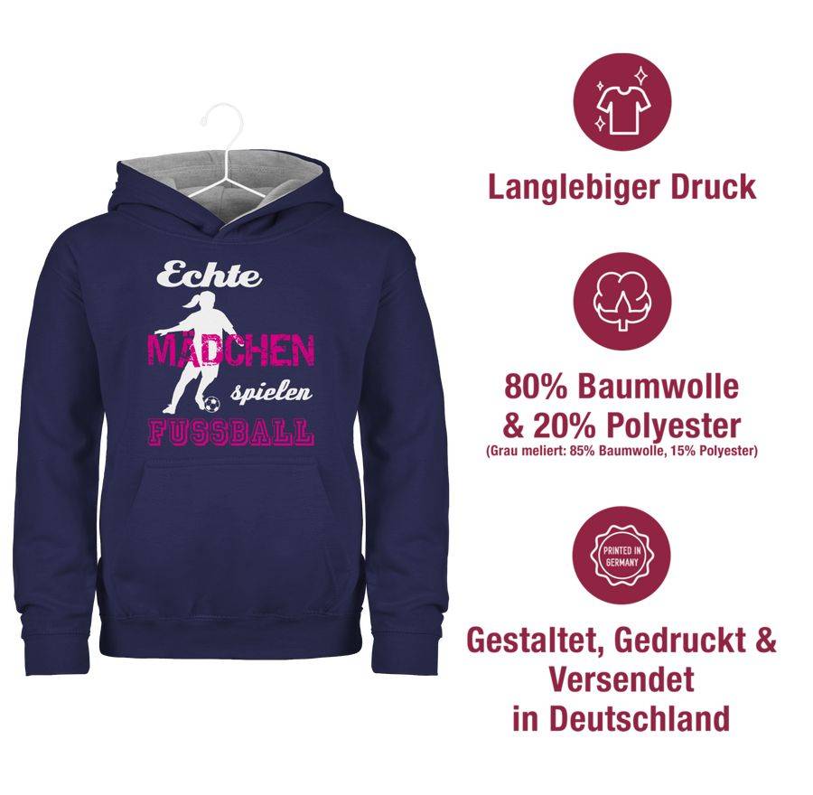 Shirtracer Echte Mädchen Spielen Fußball Weiß Shirts & Mehr Shirtracer
