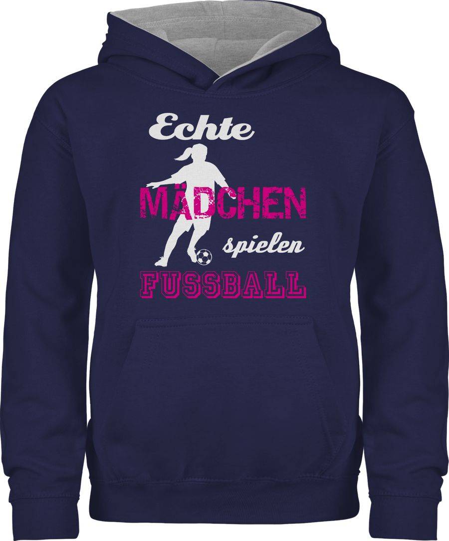 Shirtracer Echte Mädchen spielen Fußball weiß Shirts & Mehr Shirtracer