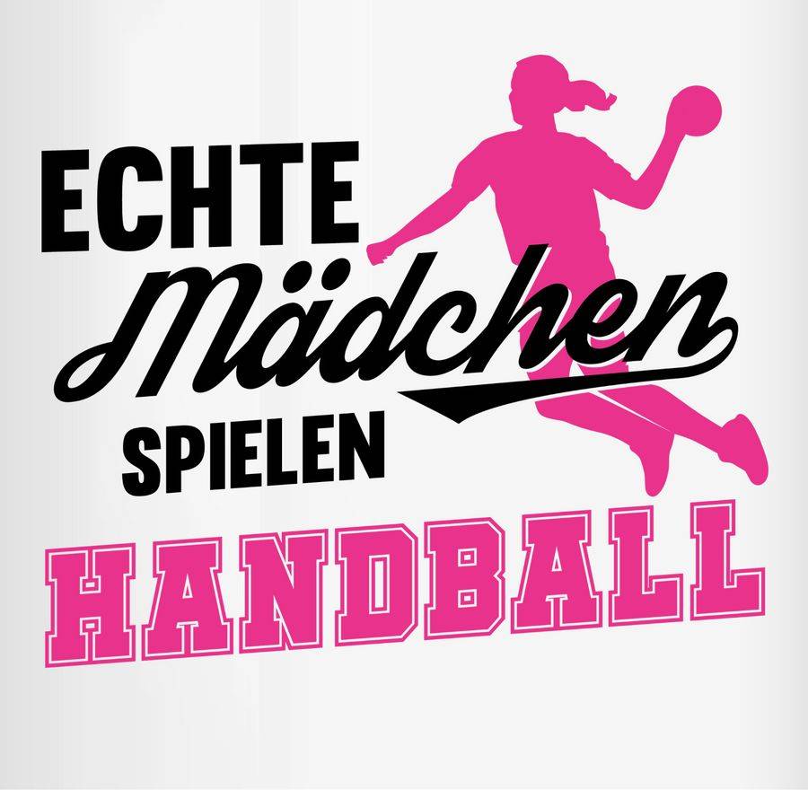 Shirtracer Echte Mädchen Spielen Handball Schwarz / Fuchsia Shirts & Mehr Shirtracer