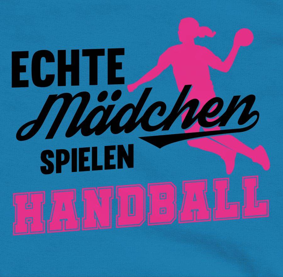 Shirtracer Echte Mädchen Spielen Handball Schwarz / Fuchsia Shirts & Mehr Shirtracer